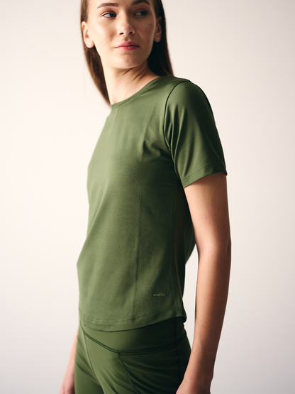 Wise Classic Yoga Top (Olive green)