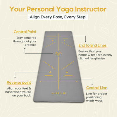 True Alignment TPE Yoga Mat - 6mm