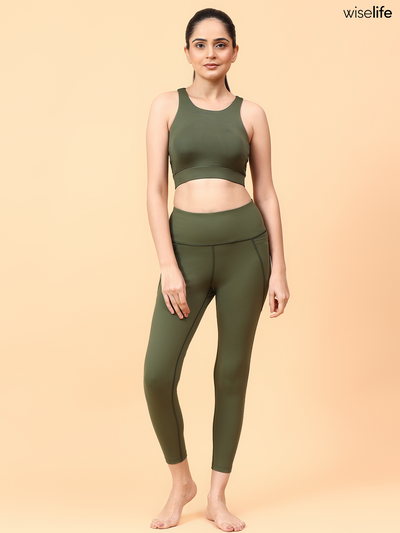 Wise Active Wings Bra (Olive green)