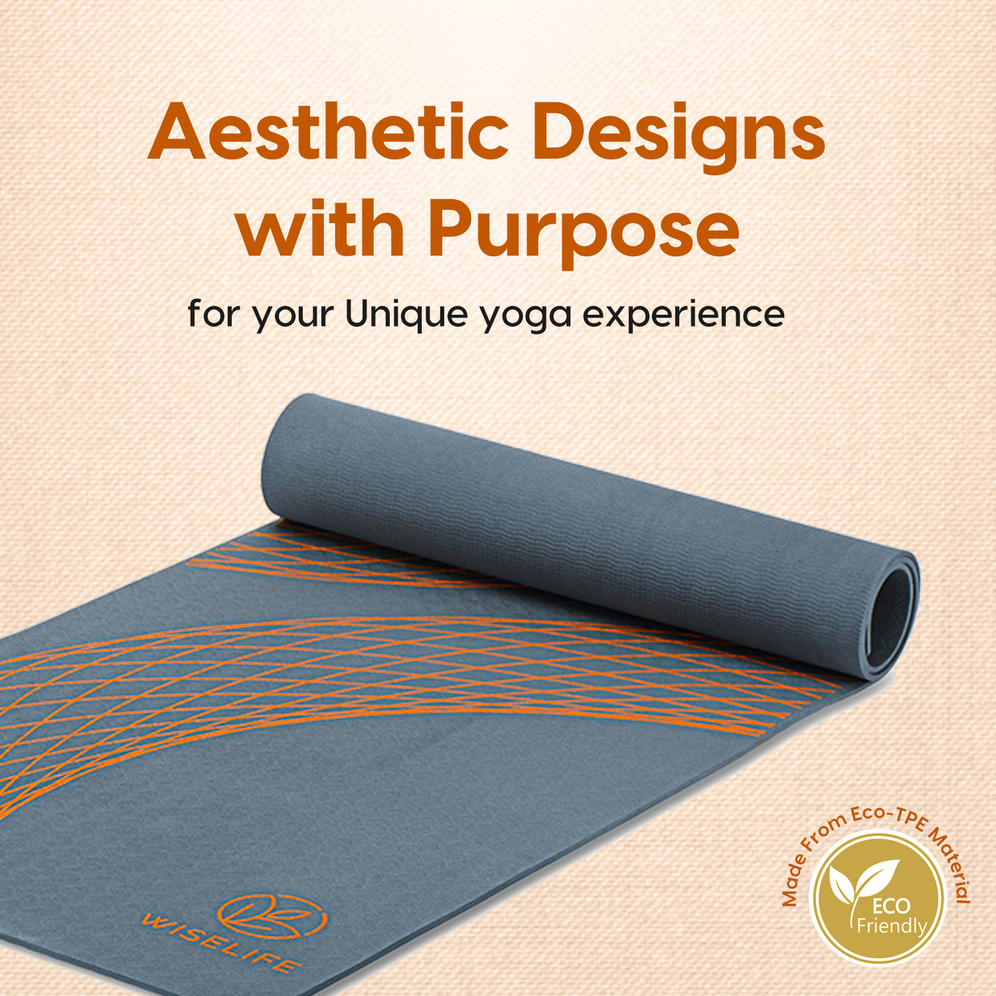 Purpose Printed Yoga Mat - Grey Revolution (6MM)