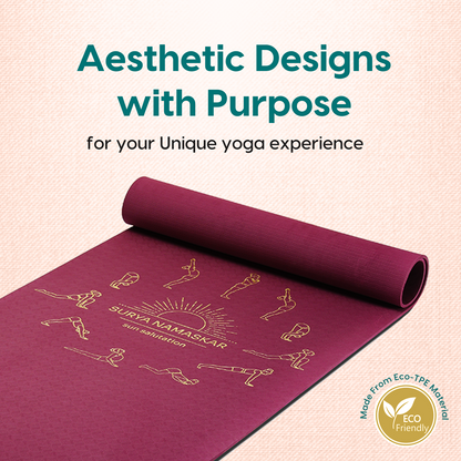 Purpose Printed Yoga Mat - Sun Salutation (6MM)