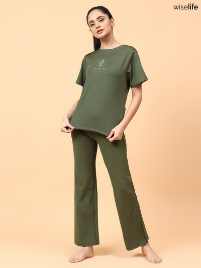 Purpose Printed Active T-shirt (Olive green)