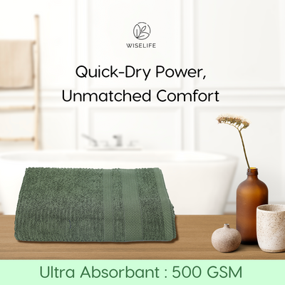 Bath Towel 500 GSM (Olive Green)
