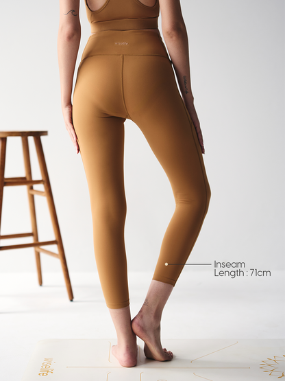 Wise Fitted Yoga Pants (Brown)