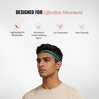 Silicone-Grip Headband Set of 2