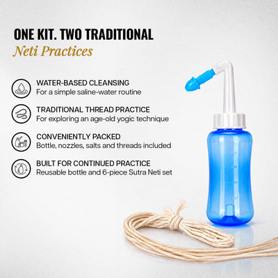 Nasal Cleanser with 300ml Squeeze Bottle, Kit with Interchangeable Nozzles