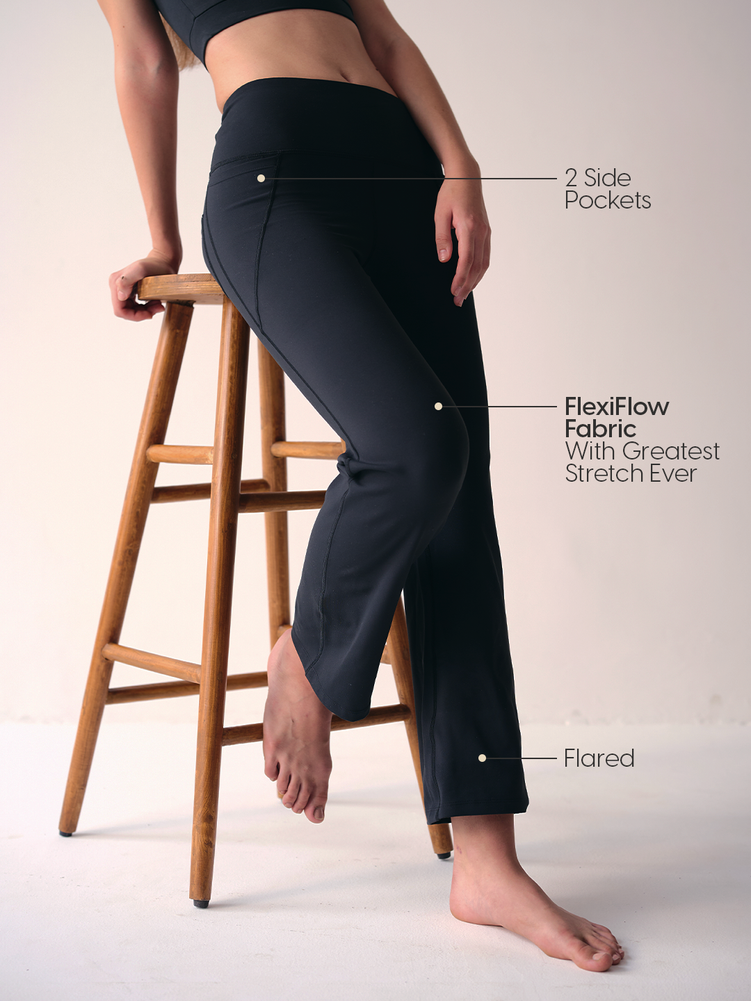 Wise Flare Yoga Legging (Black)