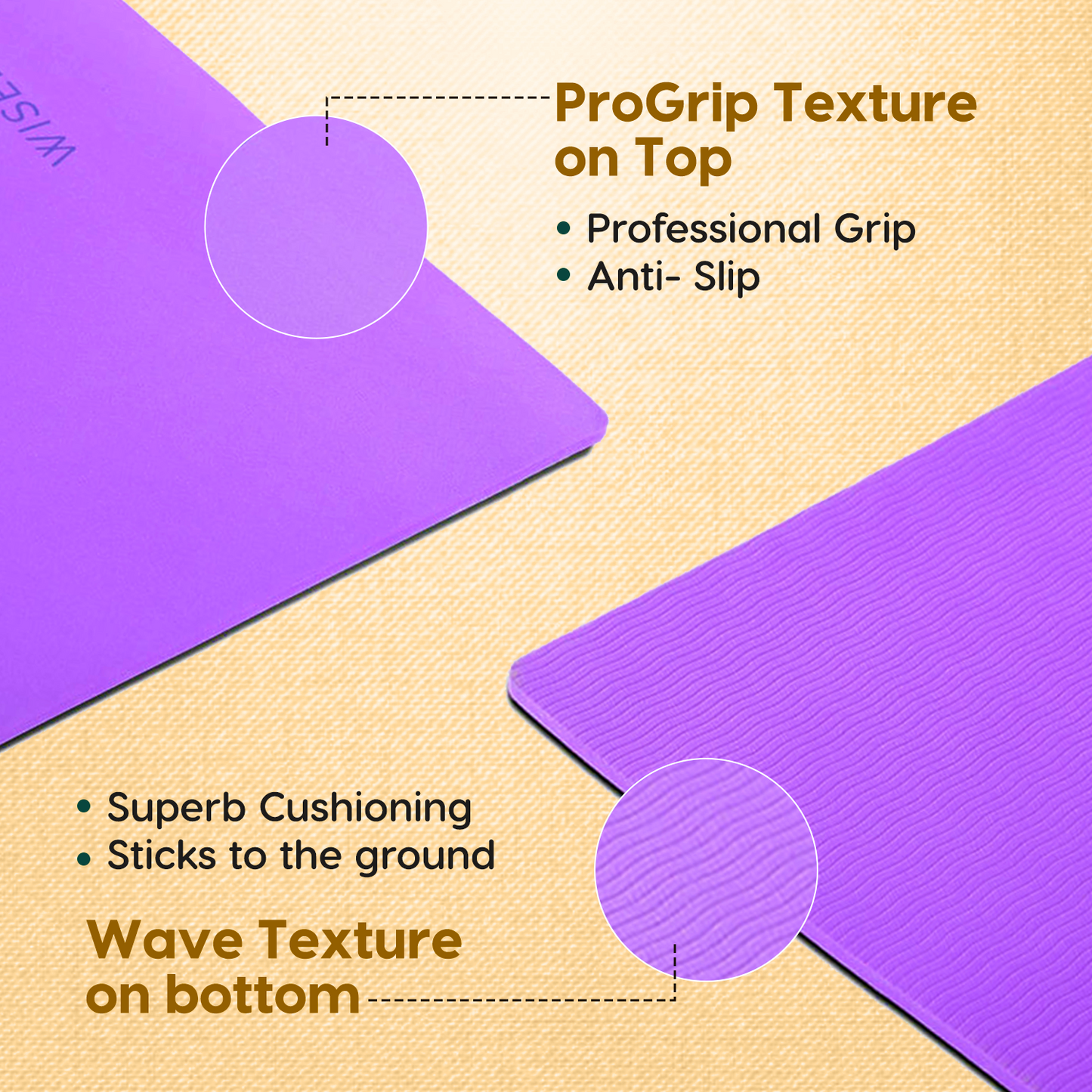 Purpose Printed Yoga Mat - Lilac Purple (6MM)