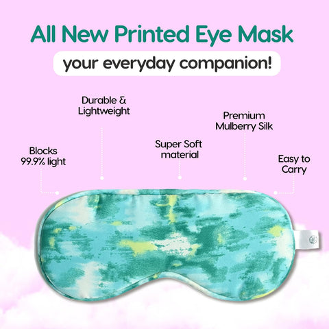Printed Mulberry Silk Eye Mask