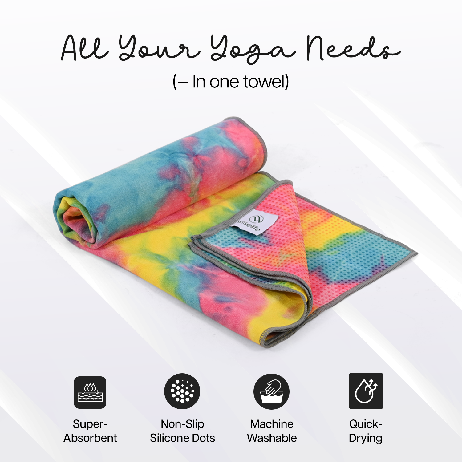 wiselife yoga mat towel , yoga mat towel , yoga mat towel anti-slip , yoga mat towels , yoga mat towel microfibre , 
yoga mat towel for women , yoga mat towel with corners , wiselife yoga mat towel , hot yoga mat towel , ohm symbol yoga mat towel