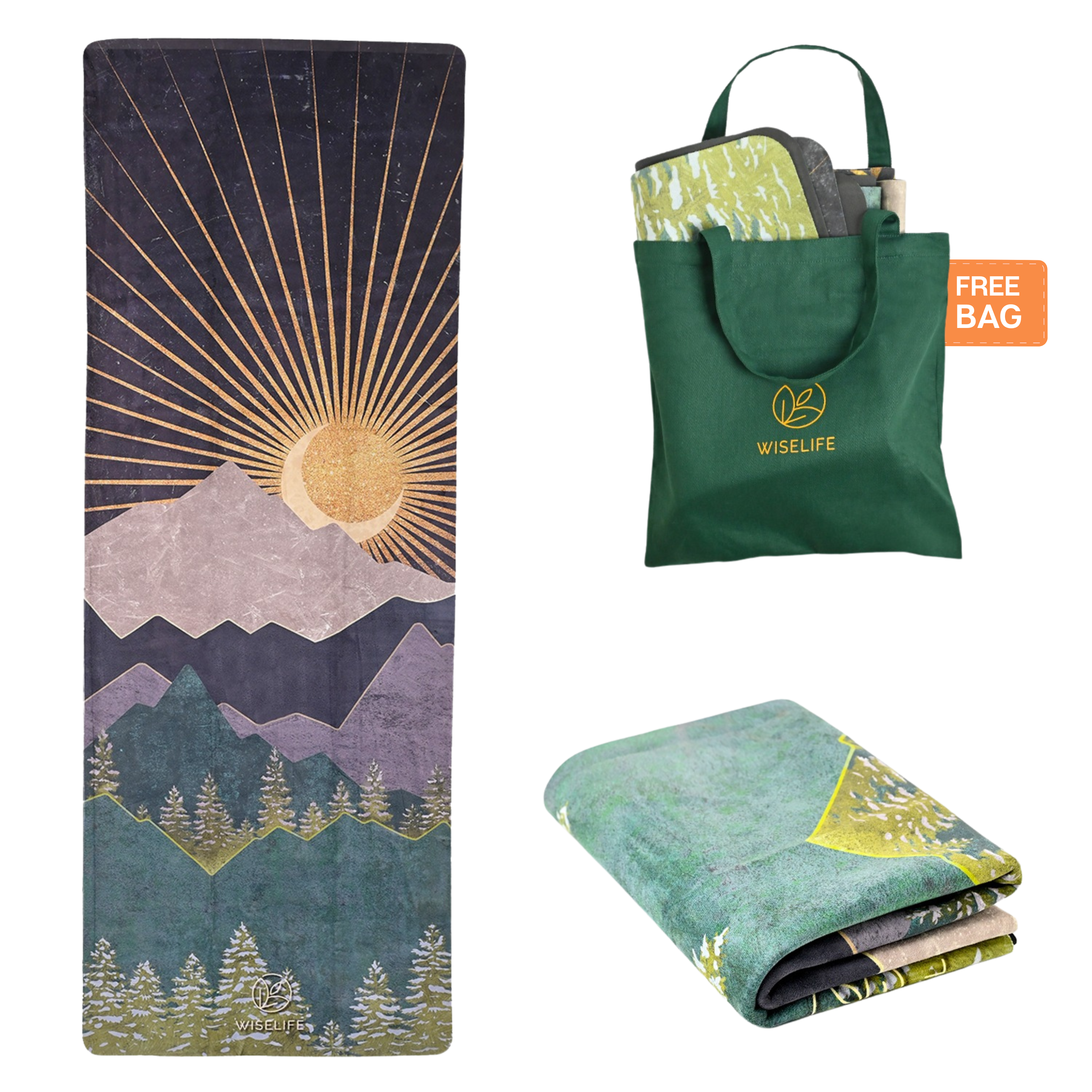 Foldable Microfiber Yoga Mat - 1MM