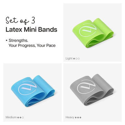 Latex mini band- set of 3
