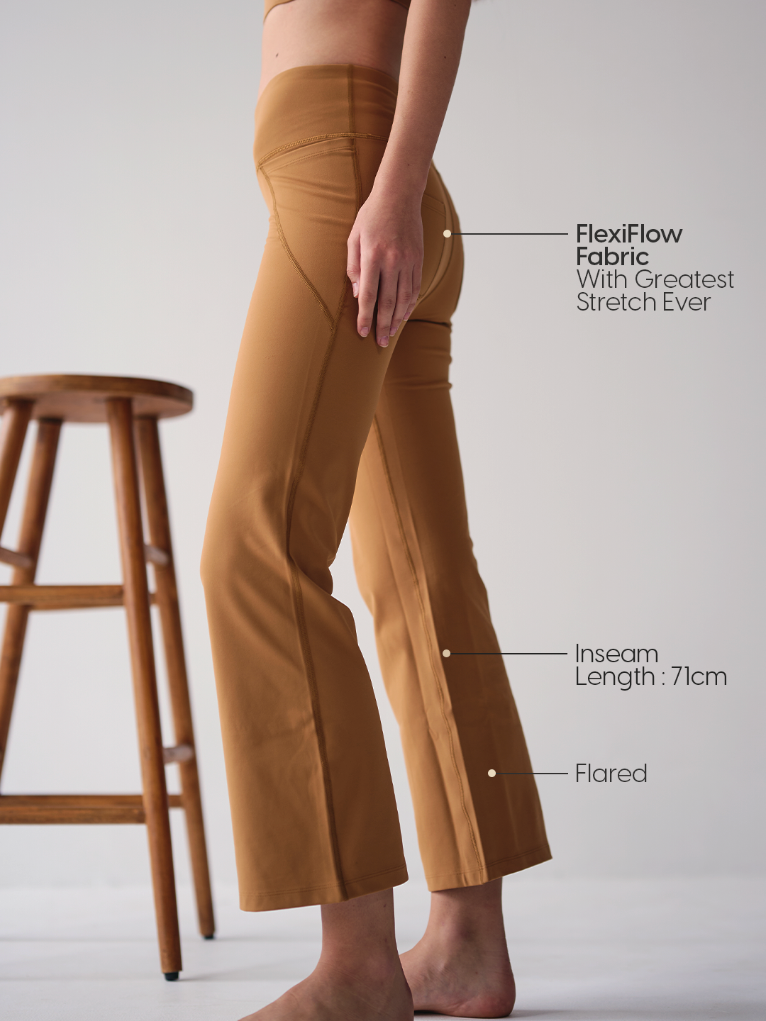 Wise Flare Yoga Legging (Brown)