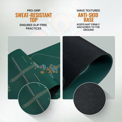 PU Alignment & Natural Rubber Yoga Mat 6mm