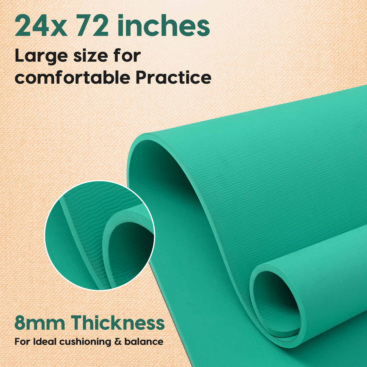 Classic Tpe Yoga Mat - 8 MM