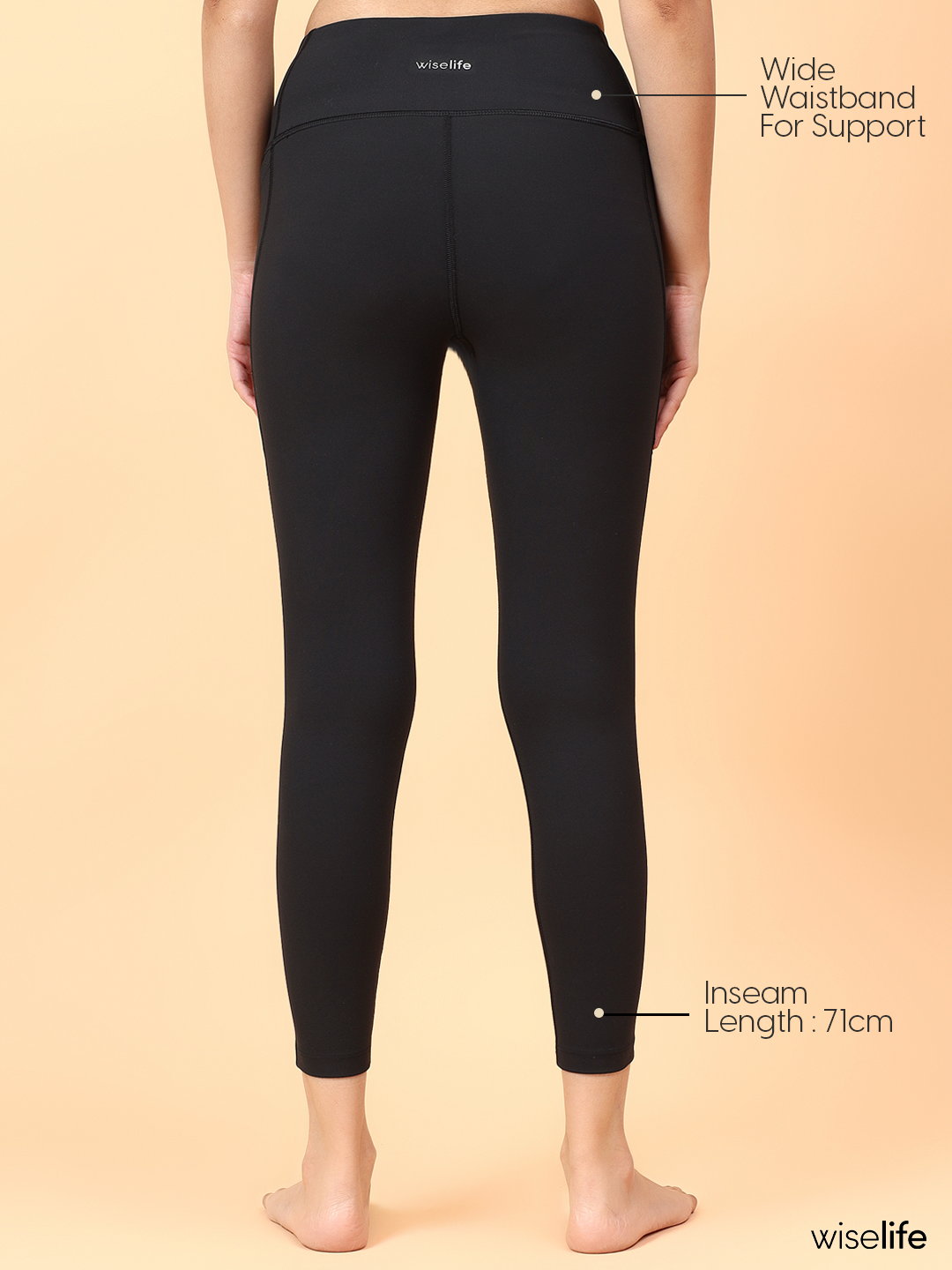 Wise Active Fitted Leggings (Black)