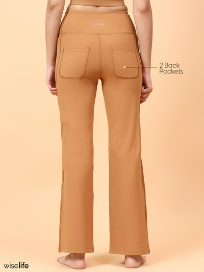 Wise Active Flare Pants (Brown)
