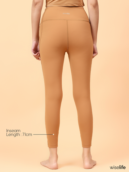 Wise Fitted Yoga Pants (Brown)