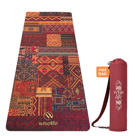 Microfiber & Natural Rubber Yoga Mat - 6mm