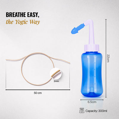 Nasal Cleanser with 300ml Squeeze Bottle, Kit with Interchangeable Nozzles