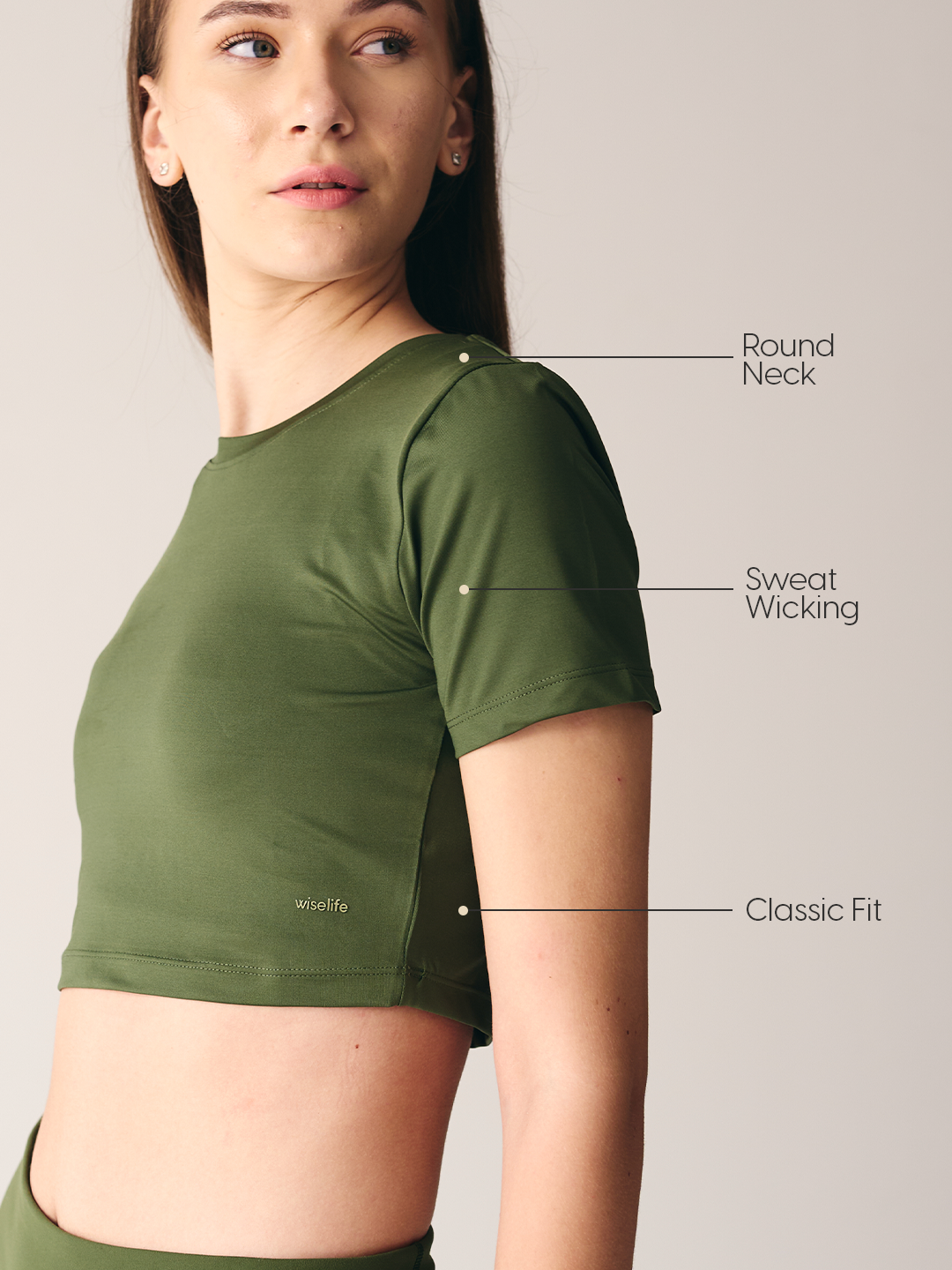 Wise Crop Yoga Top (Brown)