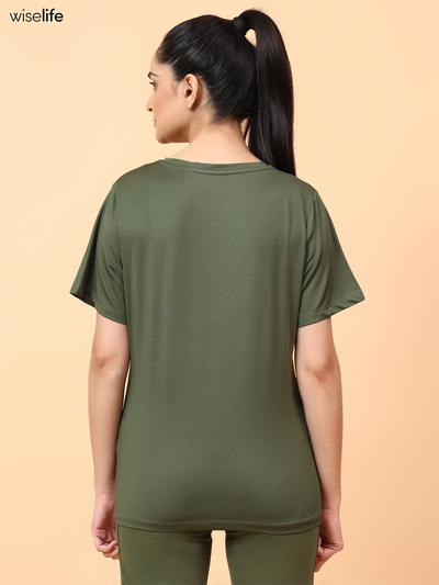Purpose Printed Active T-shirt (Olive green)