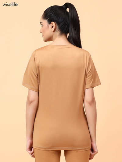 Purpose Printed Active T-shirt (Brown)