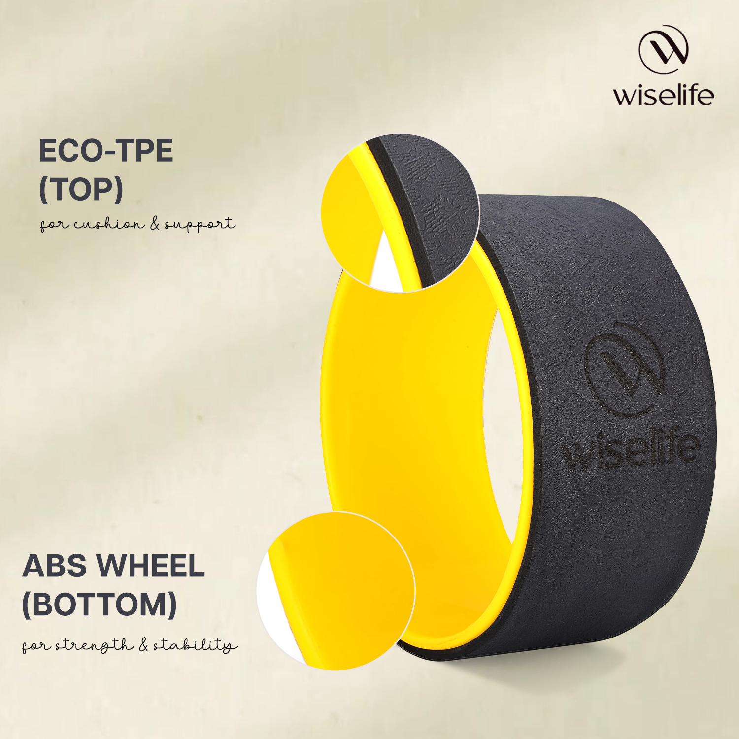 wiselife yoga wheel , wheel pro , yoga wheel for back bends , yoga wheel 13 inch , yoga wheel for exercise , yoga wheel cork , wheels
