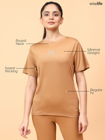 Purpose Printed Active T-shirt (Brown)
