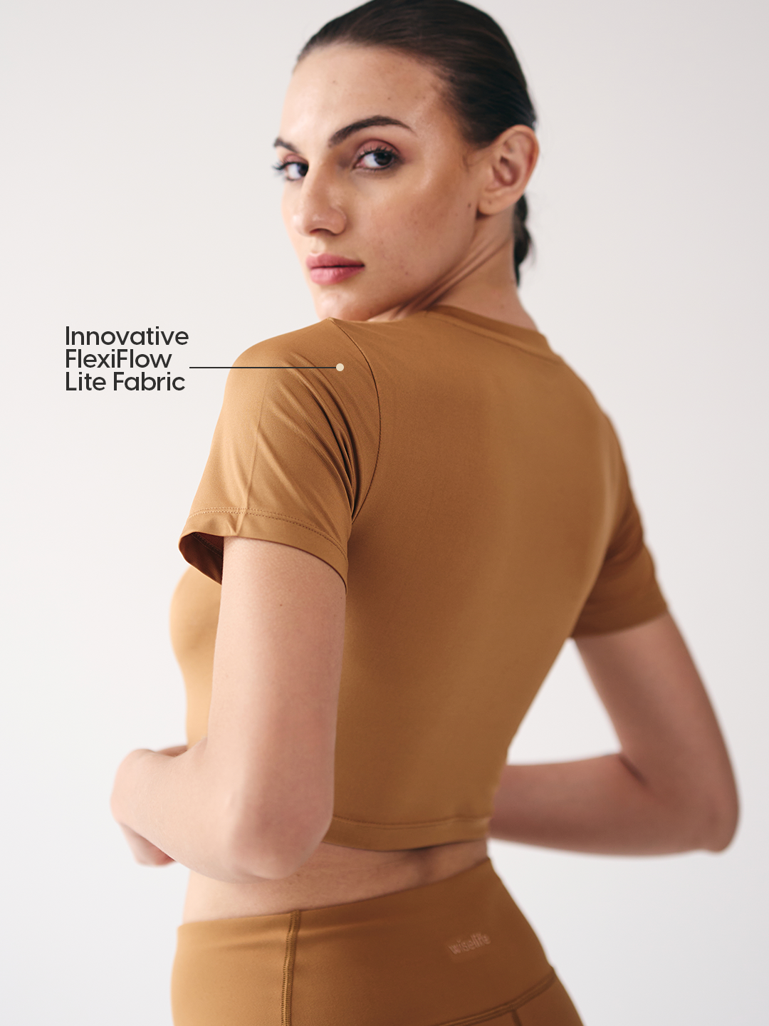 Wise Crop Yoga Top (Brown)