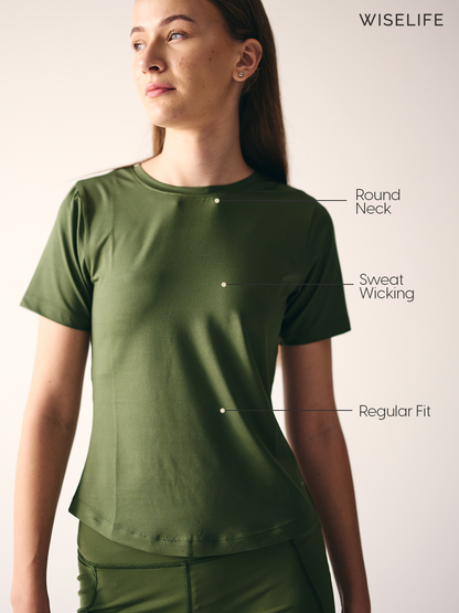 Wise Classic Yoga Top (Olive green)