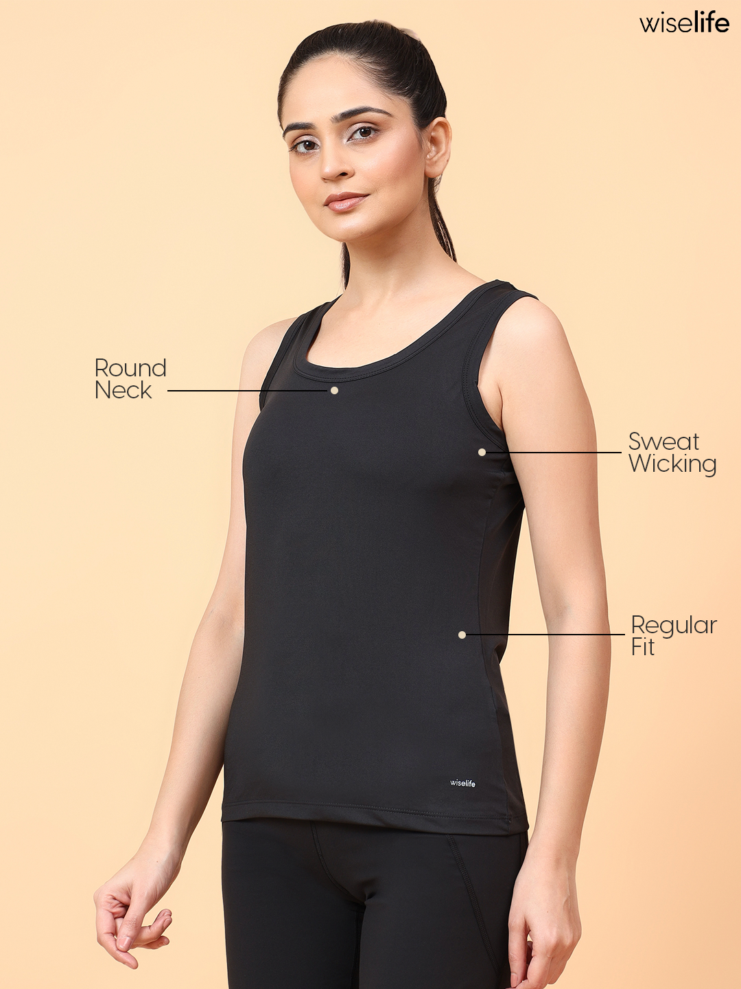 Wise Active Tank Top (Black)