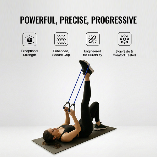 wiselife resistance tube , resistance tube set , resistance tube for full body workout , resistance tube 30-45 kg , 
resistance tube for physiotherapy  , resistance tube - set of 11 , resistance tube for home workout , resistance tube 20kg , resistance tube anti snap , resistance tube with handle