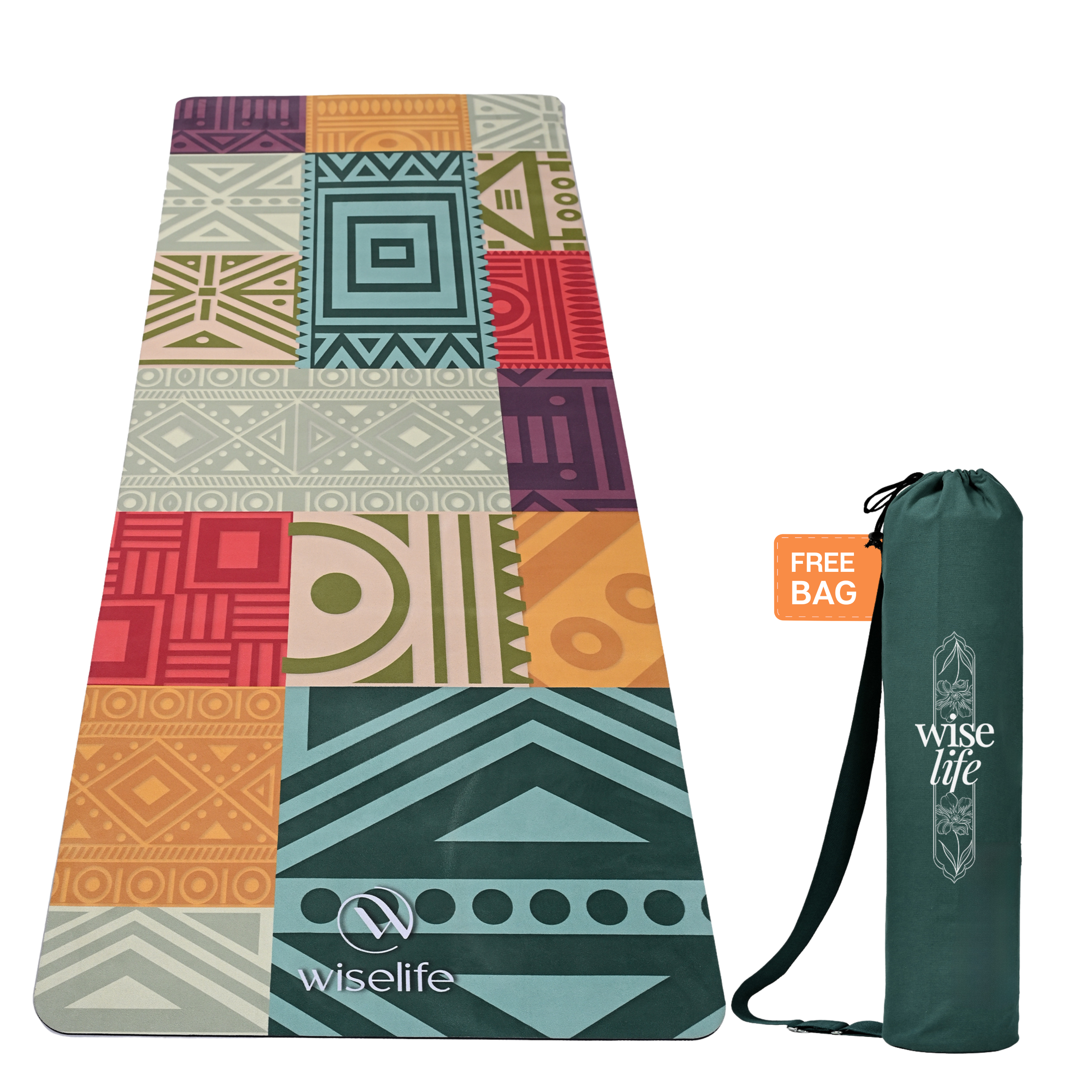 Microfiber & Natural Rubber Yoga Mat - 6mm