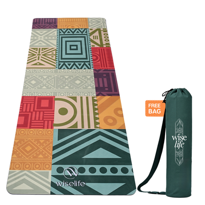 Microfiber & Natural Rubber Yoga Mat - 6mm