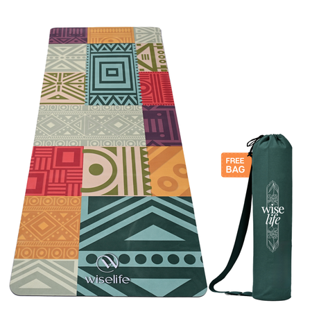 Microfiber & Natural Rubber Yoga Mat - 6mm