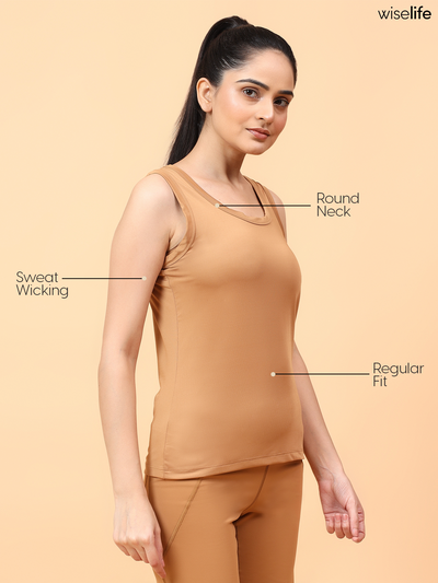 Wise Active Tank Top (Brown)