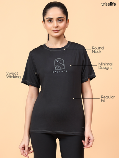 Purpose Printed Active T-shirt (Black)