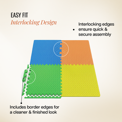 Wise Interlocking Play Mat for Kids & Babies