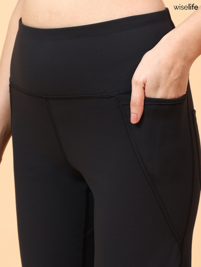 Wise Active Flare Pants (Black)