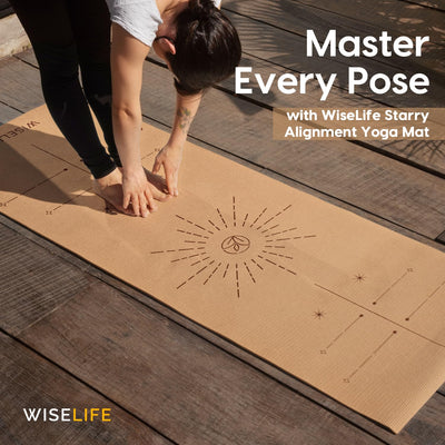Cork & TPE Alignment Yoga Mat - 4mm