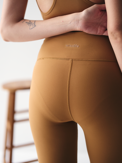 Wise Fitted Yoga Pants (Brown)