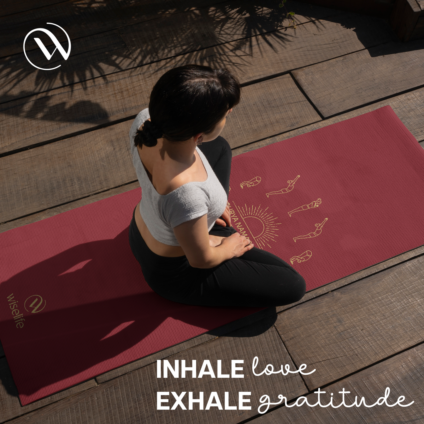 Purpose Printed Yoga Mat Sun Salutation  - 6mm