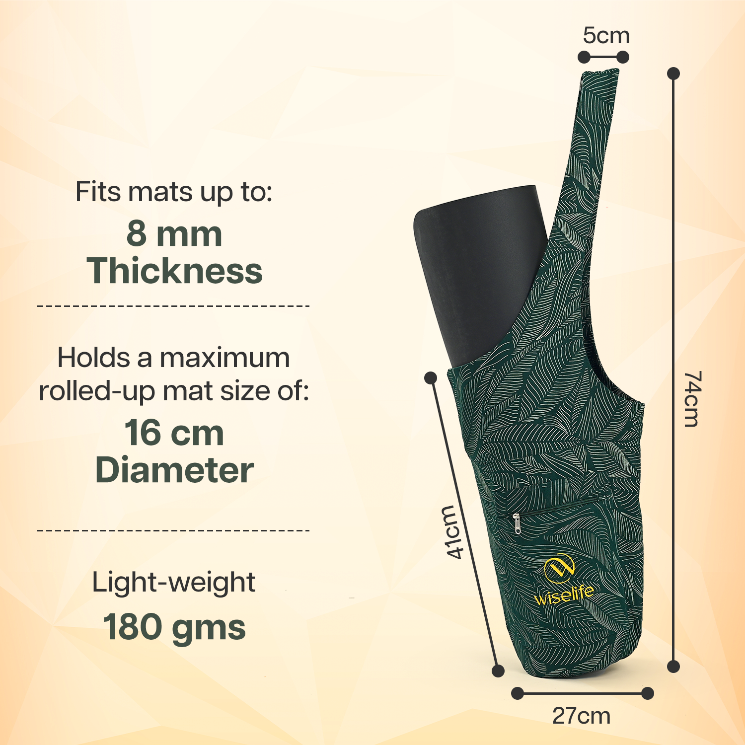 Yoga Mat Tote Bag (up to 8mm mats)