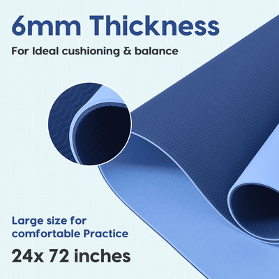 Classic Dual Layer TPE Yoga Mat - 6mm