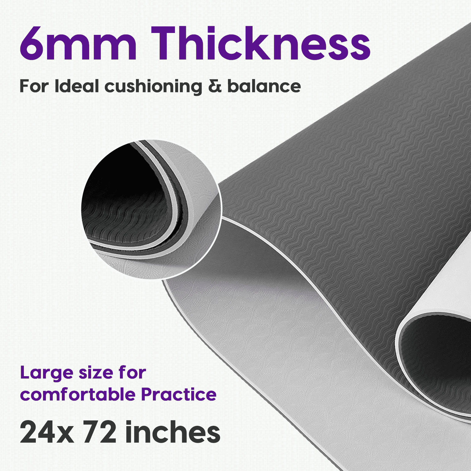 Wiselife yoga mat , dual layer yoga mat , yoga mat for women , yoga mat for men , yoga mat for women 6mm  , yoga mat for women 10mm thickness ,   yoga mat for women 10mm + thickness , yoga mat , mats