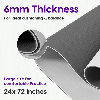 Classic Dual Layer TPE Yoga Mat - 6mm