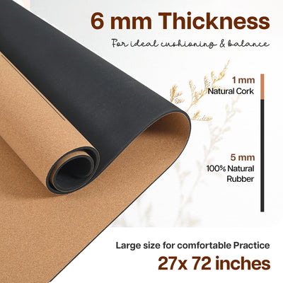 Cork & Natural Rubber Yoga Mat