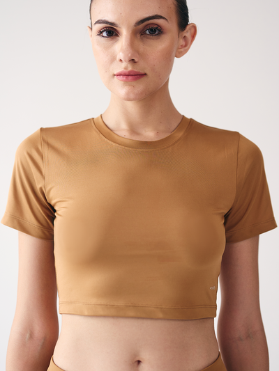 Wise Active Crop Top (Brown)