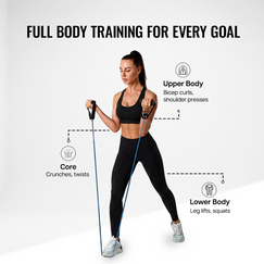 wiselife resistance tube , resistance tube set , resistance tube for full body workout , resistance tube 30-45 kg , 
resistance tube for physiotherapy  , resistance tube - set of 11 , resistance tube for home workout , resistance tube 20kg , resistance tube anti snap , resistance tube with handle